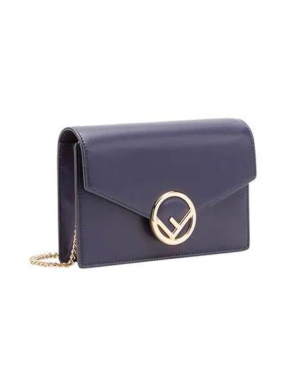 Shop Fendi Wallet On Chain Mini Bag In Blue