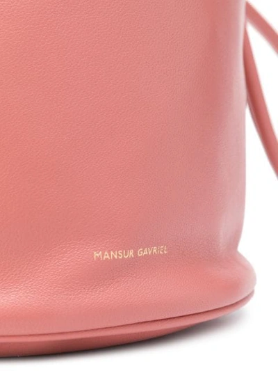 Shop Mansur Gavriel Drawstring Bucket Bag In Pink