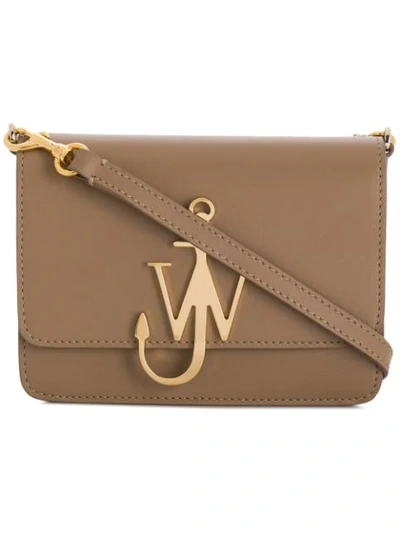 Shop Jw Anderson Anchor Logo Crossbody Bag In Neutrals