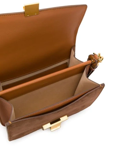 Shop N°21 Chain Shoulder Bag In Brown