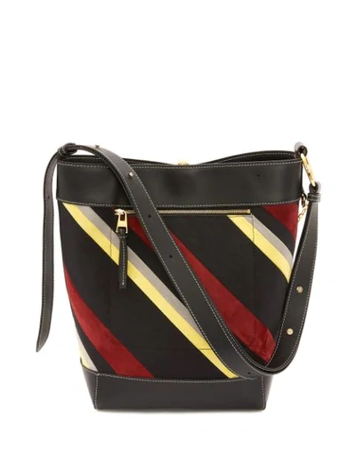 Shop Jw Anderson Diagonal Paneled Keyts Tote In Black