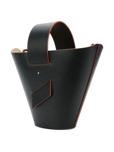 Shop Carolina Santo Domingo Bucket Shoulder Bag In Black