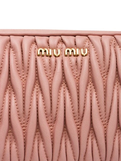 Shop Miu Miu Matelassé Mini Bag In Pink