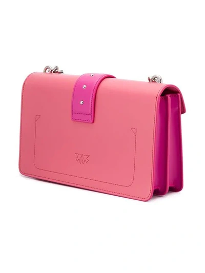 Shop Pinko Colour Block Shoulder Bag In Pink