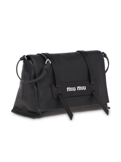 Shop Miu Miu Grace Lux Shoulder Bag In Black