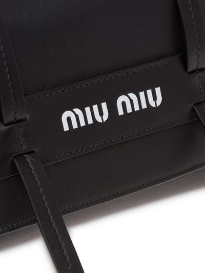 Shop Miu Miu Grace Lux Shoulder Bag In Black