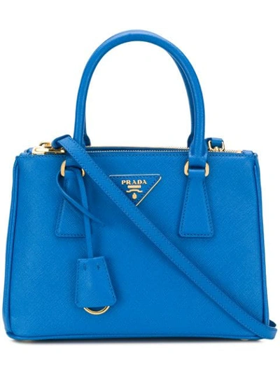 Shop Prada Galleria Tote Bag In Blue