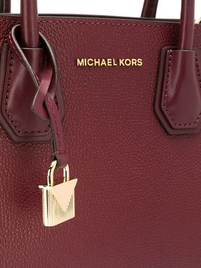 Shop Michael Michael Kors Small Mercer Tote Bag In Red