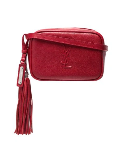 Saint Laurent Lou Camera Leather Crossbody Bag In Red