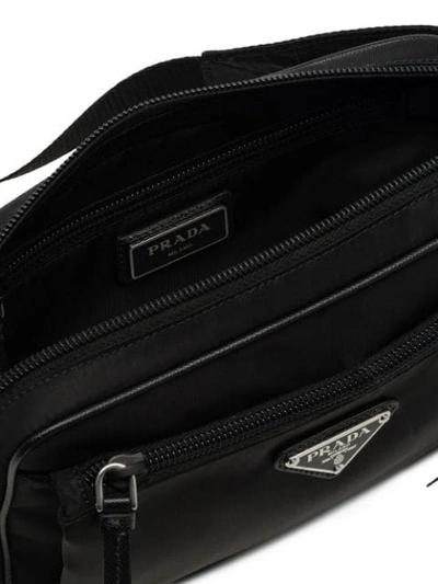 Shop Prada Nylon And Leather Belt Bag In Black
