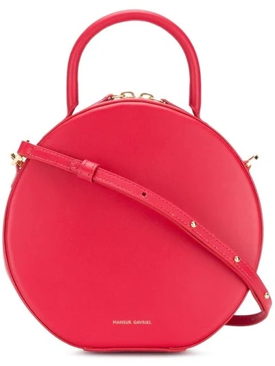 Shop Mansur Gavriel Circle Crossbody Bag In Red