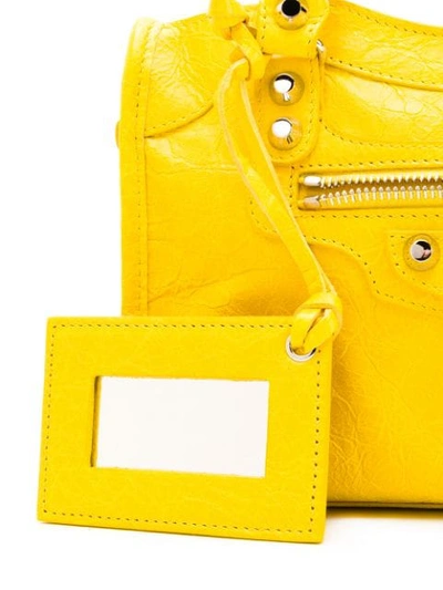 Shop Balenciaga Classic Mini City Bag In Yellow