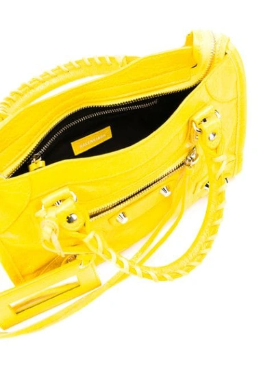 Shop Balenciaga Classic Mini City Bag In Yellow