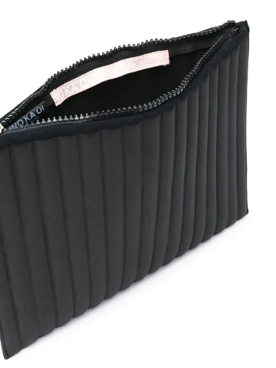 Shop No Ka'oi Chocolate Bar Quilted Clutch In Black