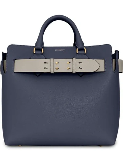 Shop Burberry The Medium Leather Belt Bag In Blue