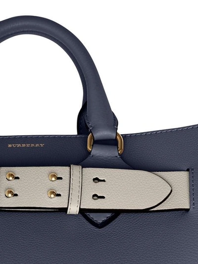 Shop Burberry The Medium Leather Belt Bag In Blue