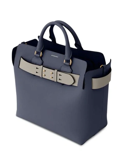 Shop Burberry The Medium Leather Belt Bag In Blue