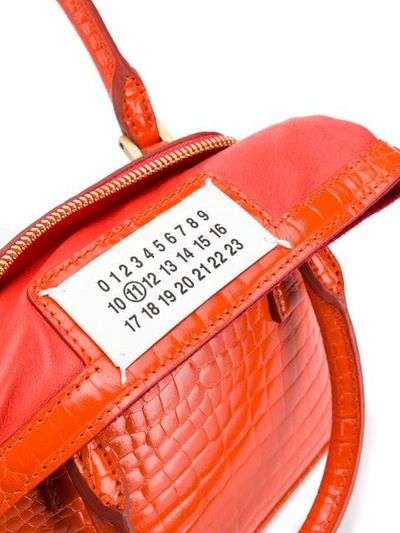 Shop Maison Margiela Mini 5ac Tote Bag In T3139 Orangeade
