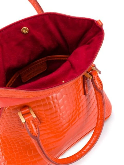 Shop Maison Margiela Mini 5ac Tote Bag In T3139 Orangeade