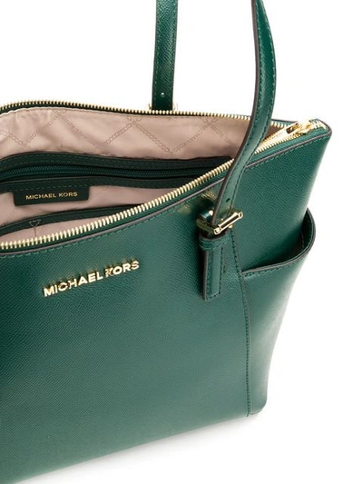 Shop Michael Michael Kors Jet Set Shoulder Bag In Green