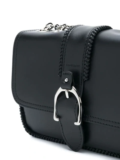 Shop Longchamp Buckled Cross Body Bag In Black