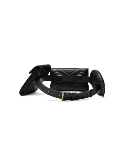 Shop Gucci Gg Marmont Matelassé Belt Bag In 1000 Black