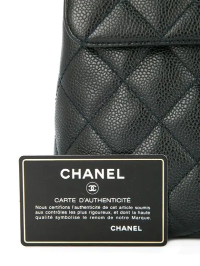 Pre-owned Chanel 2002-2003 Quilted Cc Logo Handbag In Black