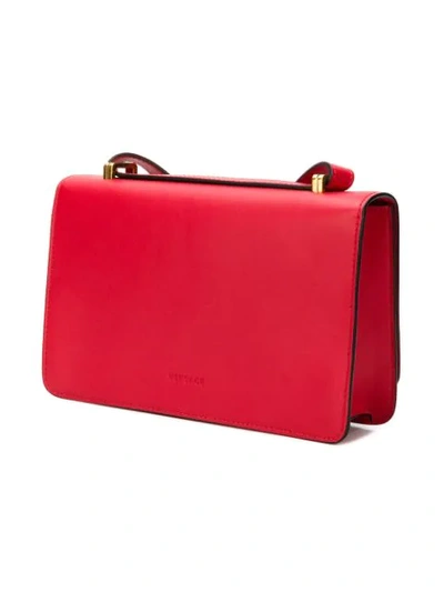Shop Versace Logo Shoulder Bag - Red