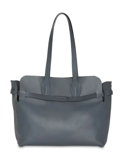 Shop Burberry The Medium Soft Leather Belt Bag In Grey