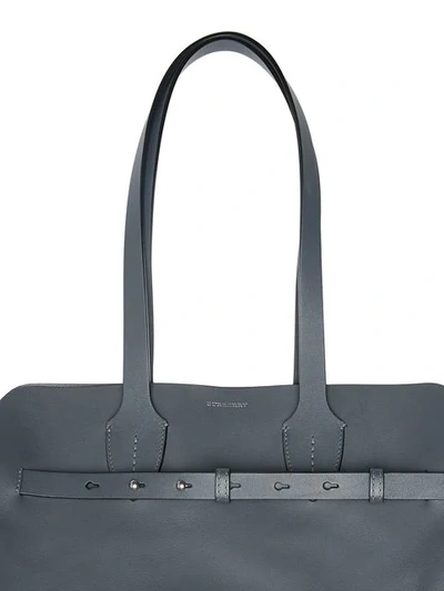 Shop Burberry The Medium Soft Leather Belt Bag In Grey