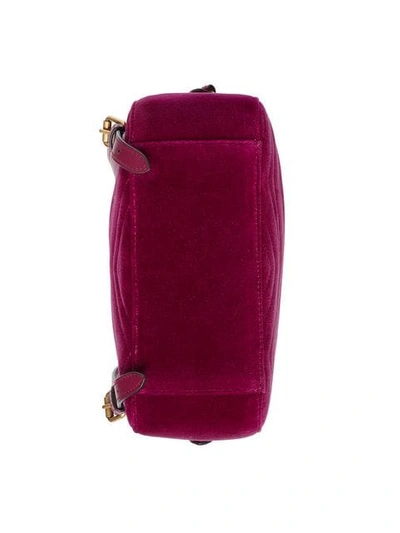 Shop Gucci Gg Marmont Velvet Backpack In Pink