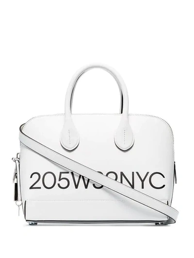 Shop Calvin Klein 205w39nyc Dalton Small Logo Print Tote Bag In White