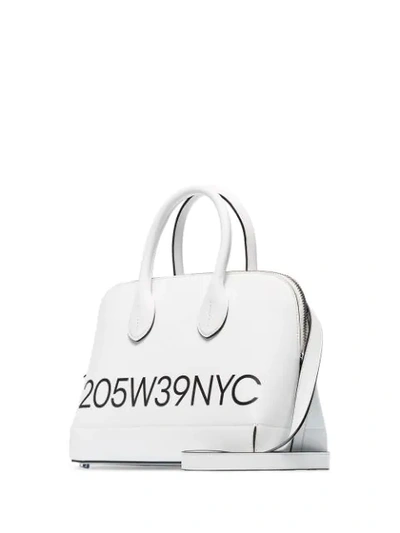 Shop Calvin Klein 205w39nyc Dalton Small Logo Print Tote Bag In White