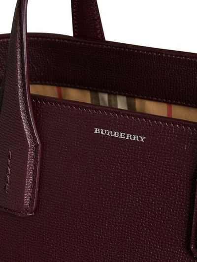 Shop Burberry Medium Banner Bag In Red