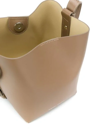 Shop Rebecca Minkoff Mini Kate Bucket Bag In Neutrals