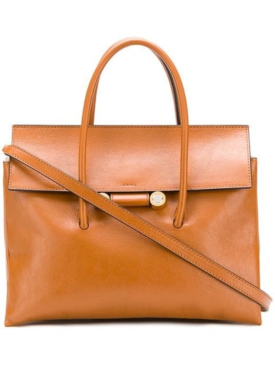 Shop Marni Caddy Tote In Brown