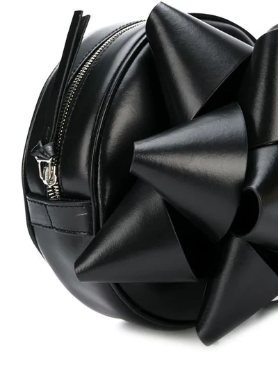 Shop Mm6 Maison Margiela Gift Bow Shoulder Bag In Black