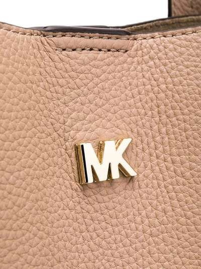 Shop Michael Michael Kors Leather Tote Bag In Neutrals