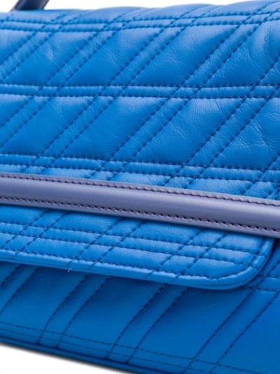 Shop Zanellato Quilted Tote Bag In Blue