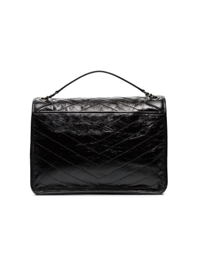 Shop Saint Laurent Large Niki Tonal Logo Shoulder Bag In Black