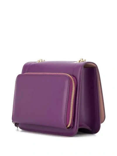 Shop Ferragamo Vara Rainbow Crossbody Bag In 085 Bizantium Purple