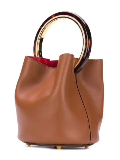 Shop Marni Classic Pannier Bag In Brown
