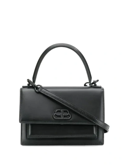 Balenciaga 'sharp Xs' Logo Appliqué Leather Bum Bag In Black | ModeSens