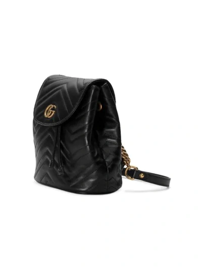 Shop Gucci 'gg Marmont' Rucksack In Black