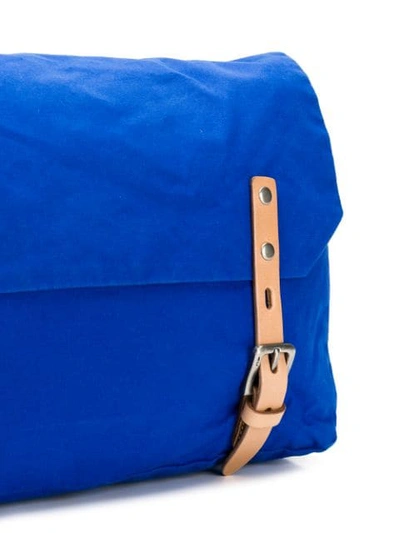 Shop Ally Capellino Double Buckle Crossbody Bag In Blue