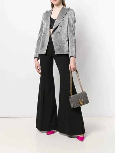 Shop Dolce & Gabbana Devotion Shoulder Bag In Grey