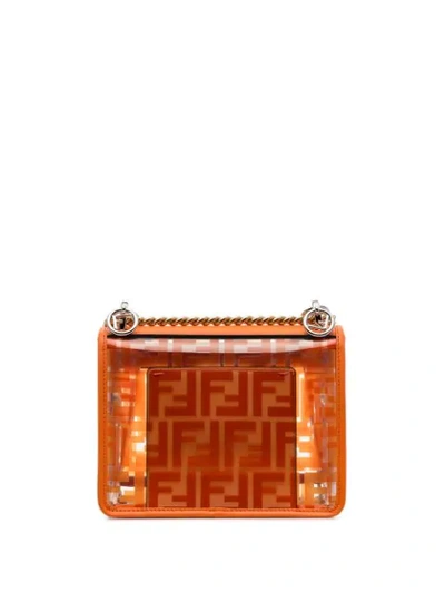 FENDI KAN I FF LOGO PRINT CROSS-BODY BAG - 橘色