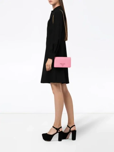 Shop Prada Saffiano Leather Shoulder Bag In Pink