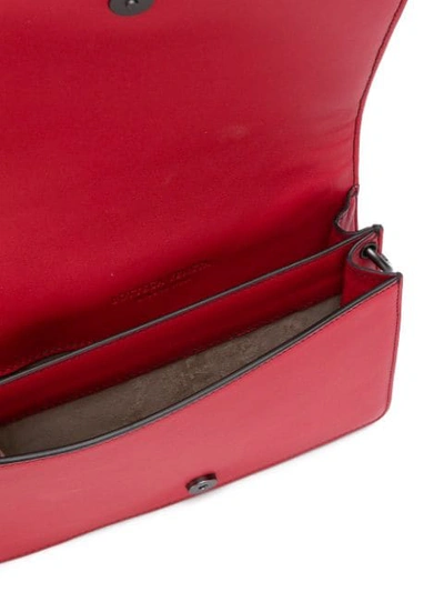 Shop Bottega Veneta Stud Detail Cross Body Bag In 6442 Red