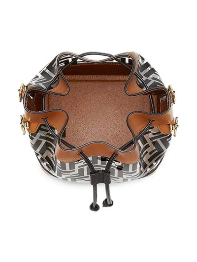 Shop Fendi Mon Tresor Bucket Bag In Brown